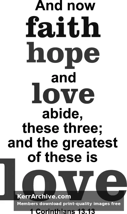 Epiphany Four Sunday — 1 Corinthians 13:13 (grayscale)