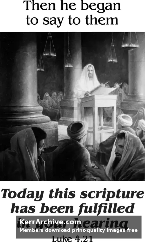 Epiphany Four Sunday — Luke 4:21 (grayscale)