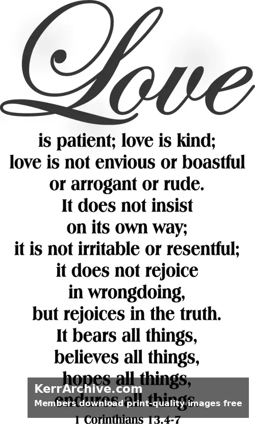 Year C Epiphany Four Sunday — 1 Corinthians 13:4 5 6 7 (grayscale)