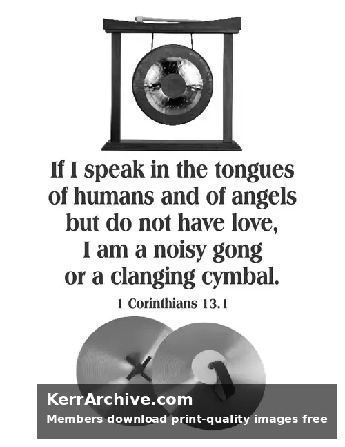 Year C Epiphany Four Sunday — 1 Corinthians 13:1 (grayscale)