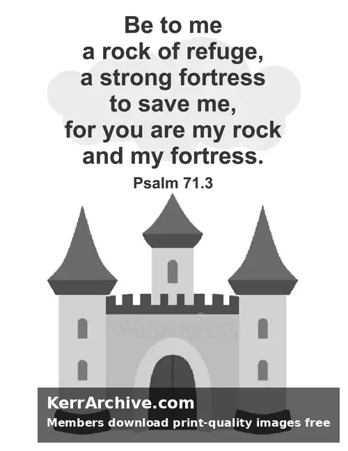 Year C Epiphany Four Sunday — Psalms 71:3 (grayscale)