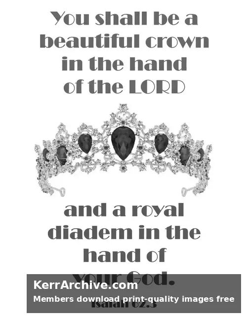 Year C Epiphany Second Sunday — Isaiah 62:3 (grayscale)