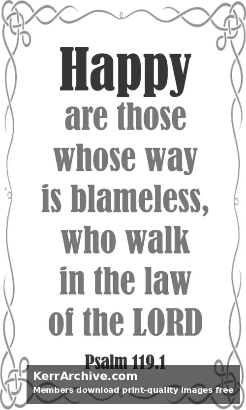 Year A Epiphany Six Sunday — Psalms 119:1 (grayscale)