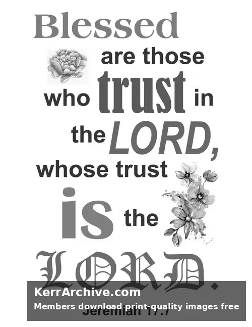Year C Epiphany Six Sunday — Jeremiah 17:7 (grayscale)