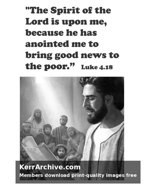 Year C Epiphany Sunday — Luke 4:18 (grayscale)