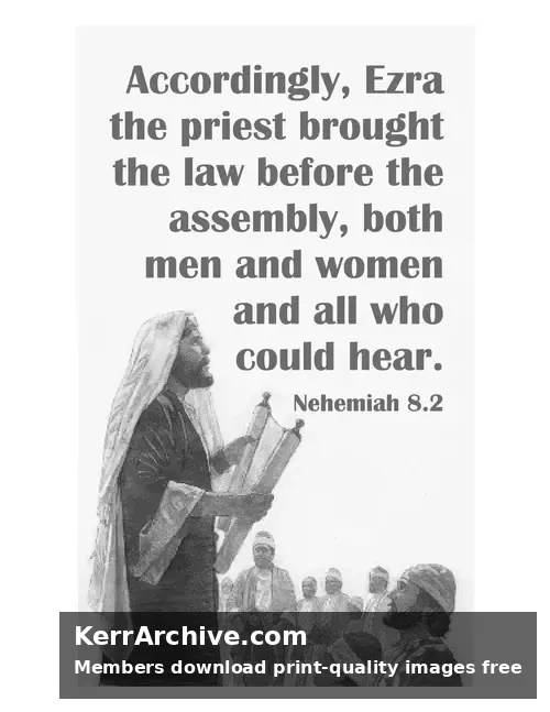 Year C Epiphany Sunday — Nehemiah 8:2 (grayscale)