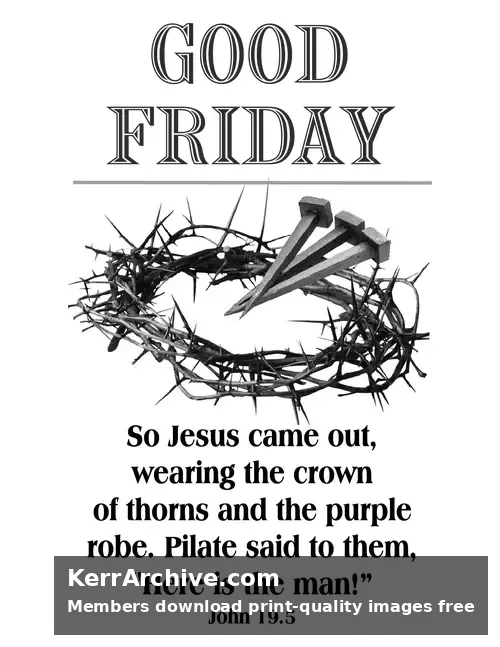 Good Friday — John 19:5 (grayscale)
