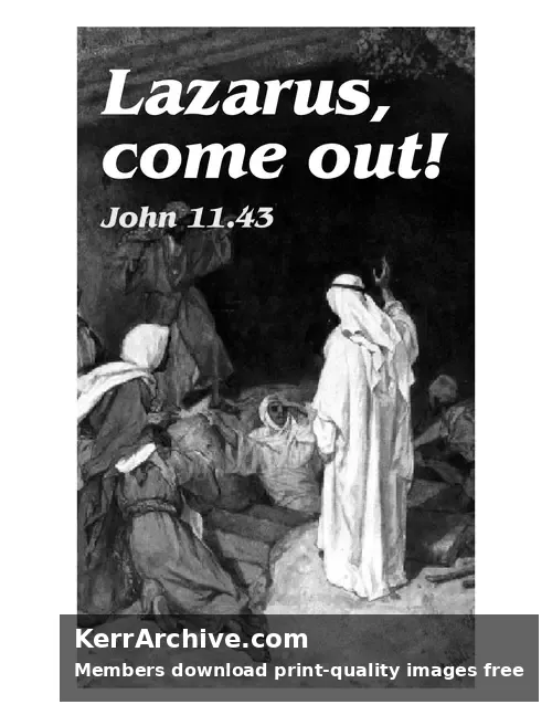 Year A Lent Sunday — John 11:43 (grayscale)