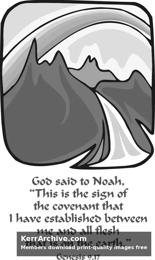 Year B Lent First Sunday (grayscale)