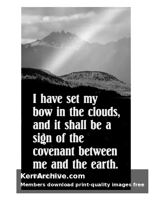 Year B Lent First Sunday — Genesis 9:13 (grayscale)