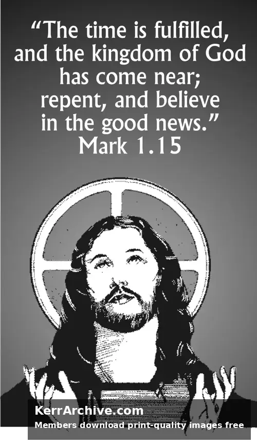 Year B Lent First Sunday (grayscale)