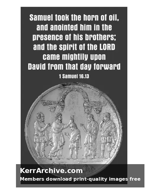 Year A Lent Four Sunday — 1 Samuel 18:13 (grayscale)
