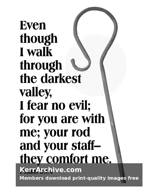 Year A Lent Four Sunday — Psalms 23:4 (grayscale)