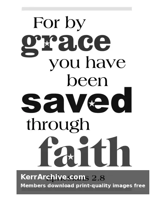 Year B Lent Four Sunday — Ephesians 2:8 (grayscale)