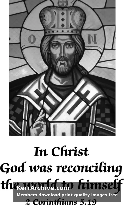 Year C Lent Four Sunday — 2 Corinthians 5:19 (grayscale)