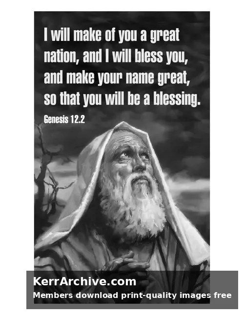 Year A Lent Second Sunday — Genesis 12:2 (grayscale)