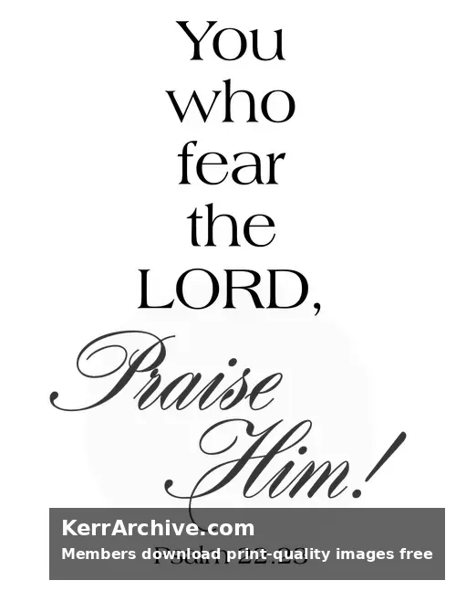Year B Lent Second Sunday — Psalms 22:23 (grayscale)