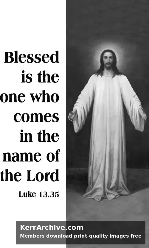 Year C Lent Second Sunday — Luke 13:35 (grayscale)