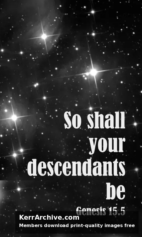 Year C Lent Second Sunday — Genesis 15:5 (grayscale)