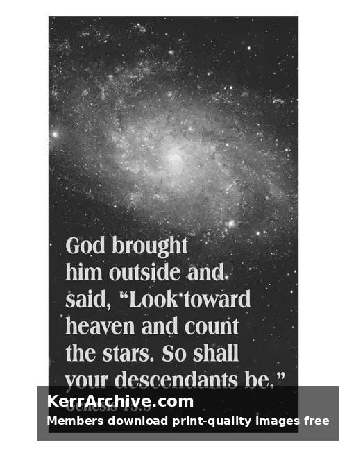 Year C Lent Second Sunday — Genesis 15:5 (grayscale)