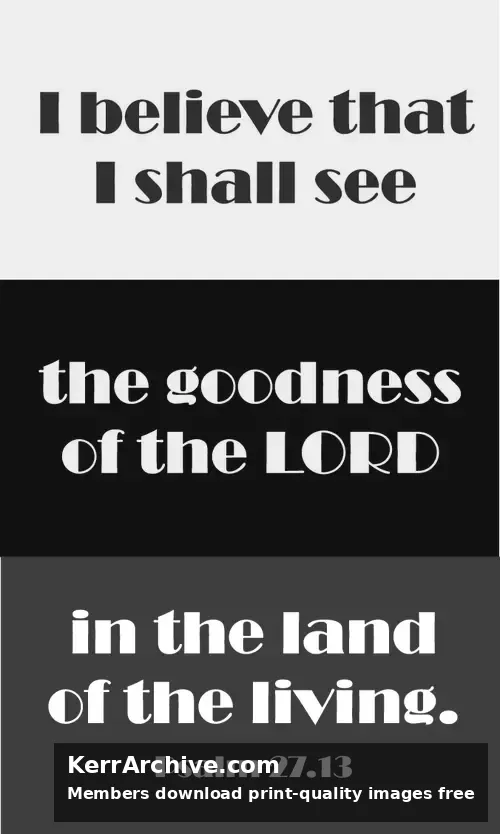 Year C Lent Second Sunday — Psalms 27:13 (grayscale)
