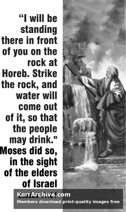 Year A Lent Sunday — Exodus 17:61 (grayscale)