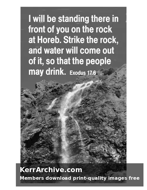 Year A Lent Sunday — Exodus 17:6 (grayscale)