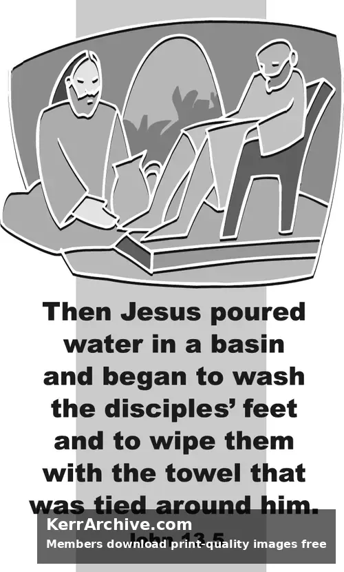 Year A Holy Week Maundy Thursday (grayscale)