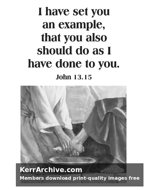Maundy Thursday — John 13:15 (grayscale)