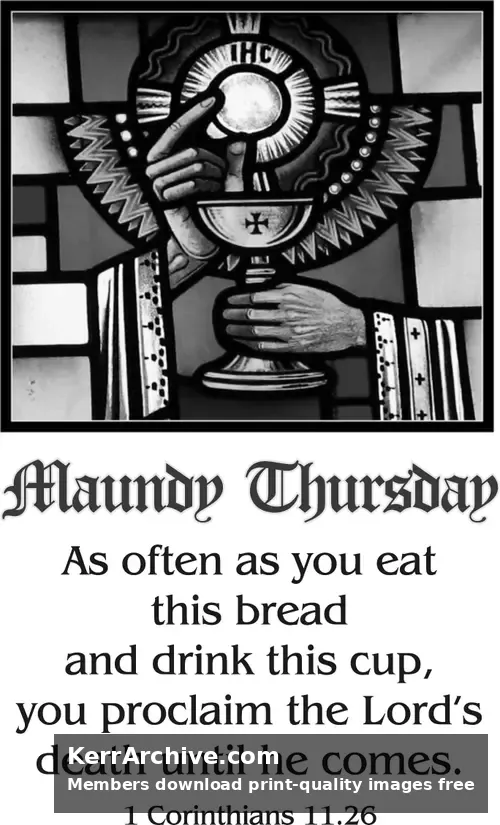 Year C Holy Week Maundy Thursday (grayscale)