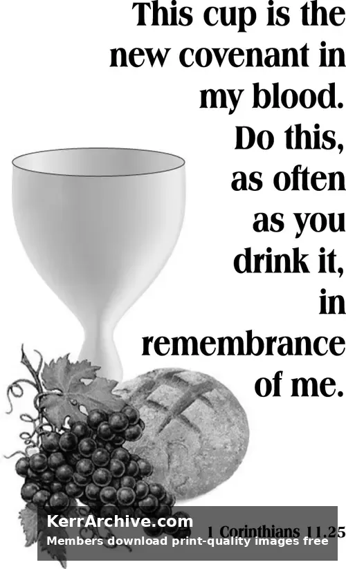 Maundy Thursday — 1 Corinthians 11:25 (grayscale)