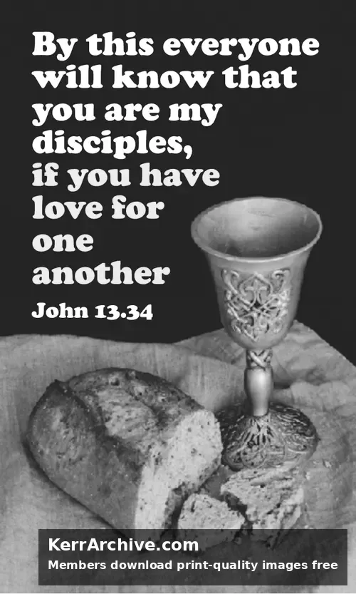 Maundy Thursday — John 13:34 (grayscale)