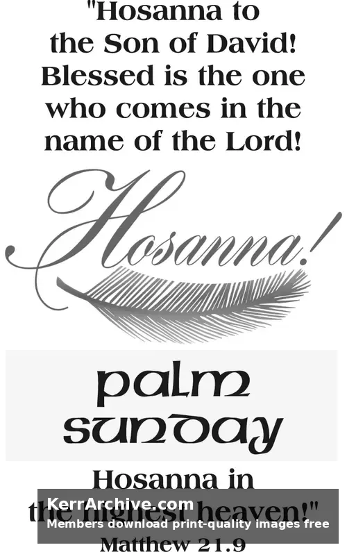 Year A Lent Palm/Passion Sunday (grayscale)