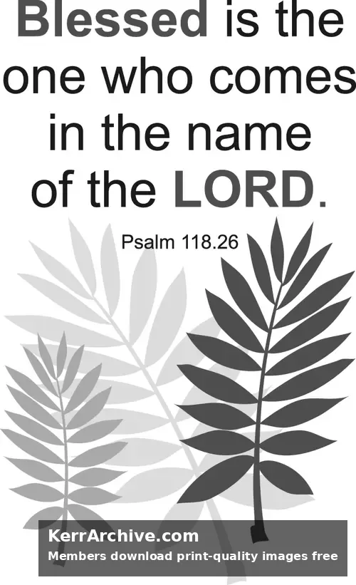Year B Lent Palm/Passion Sunday (grayscale)