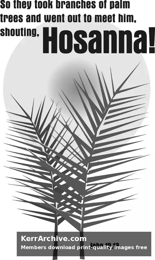 Year B Lent Palm/Passion Sunday (grayscale)