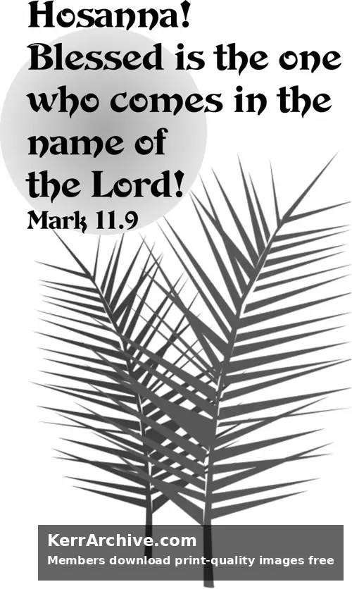 Year B Lent Palm/Passion Sunday (grayscale)