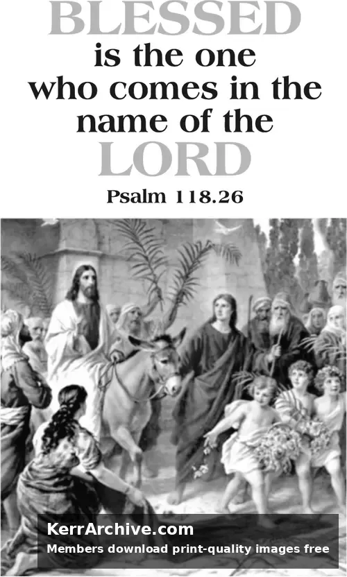 Year B Lent Palm/Passion Sunday (grayscale)