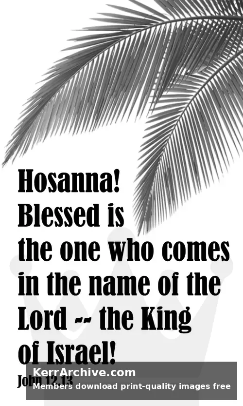 Palm Sunday — John 12:13 (grayscale)