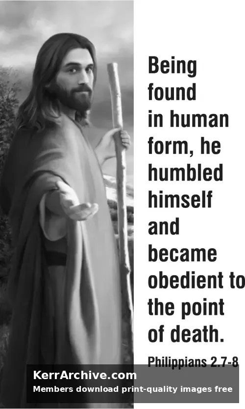 Palm Sunday — Philippians 2:7 8 (grayscale)