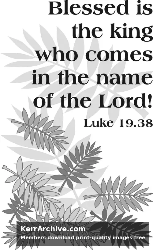 Year C Lent Palm/Passion Sunday (grayscale)