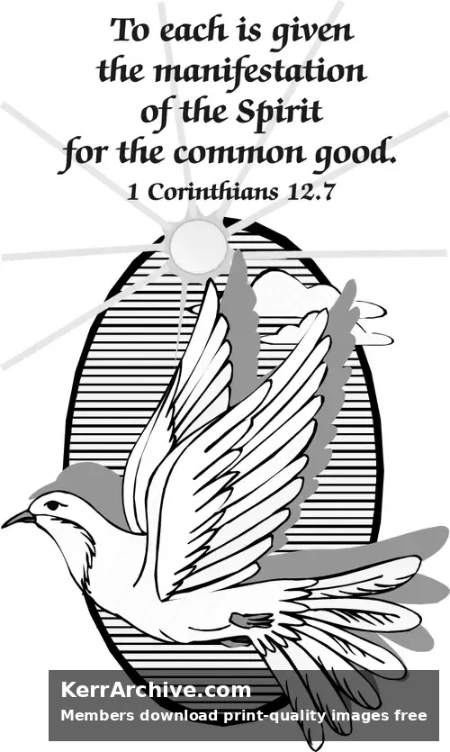 Year A Easter Pentecost Sunday (grayscale)