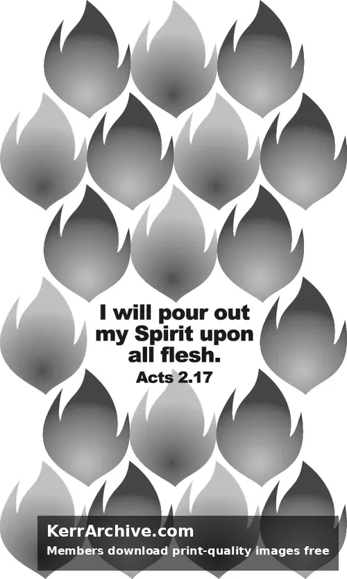 Year A Easter Pentecost Sunday (grayscale)