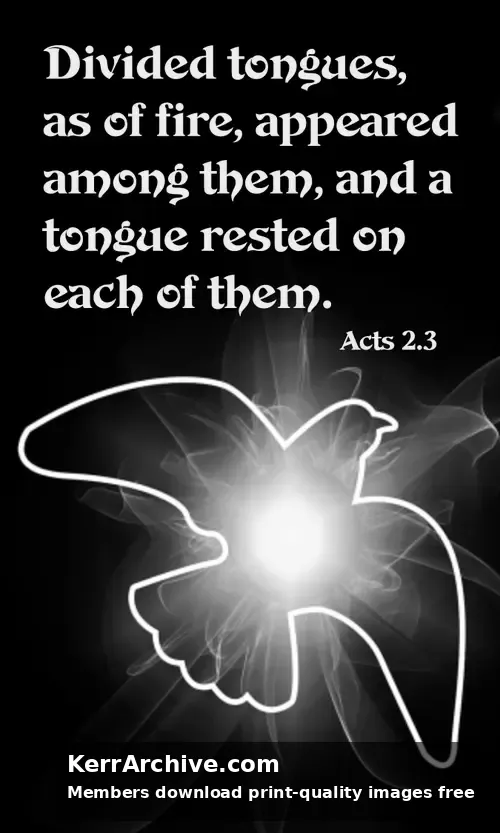 Pentecost — Acts 2:3 (grayscale)