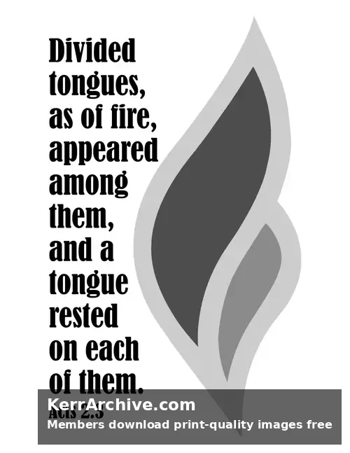 Pentecost — Acts 2:3 (grayscale)