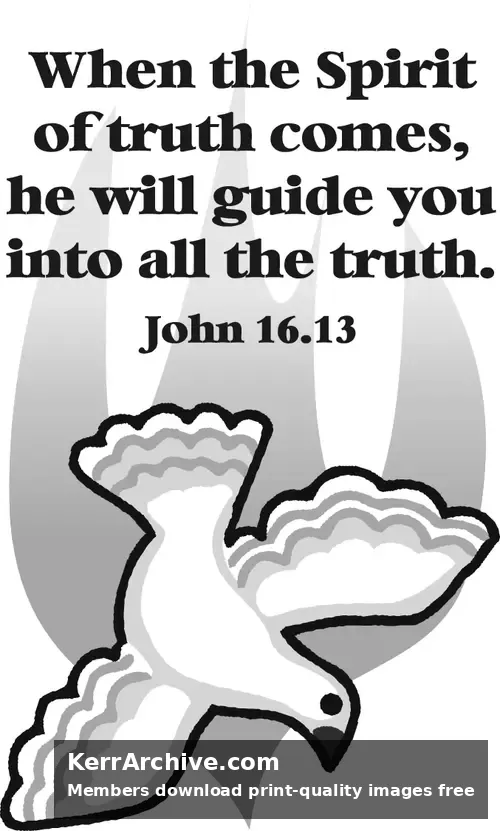 Year B Easter Pentecost Sunday (grayscale)