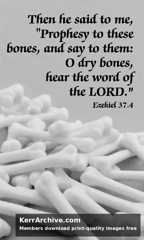 Pentecost — Ezekiel 37:4 (grayscale)