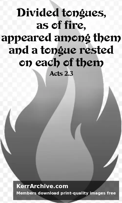 Pentecost — Acts 2:3 (grayscale)