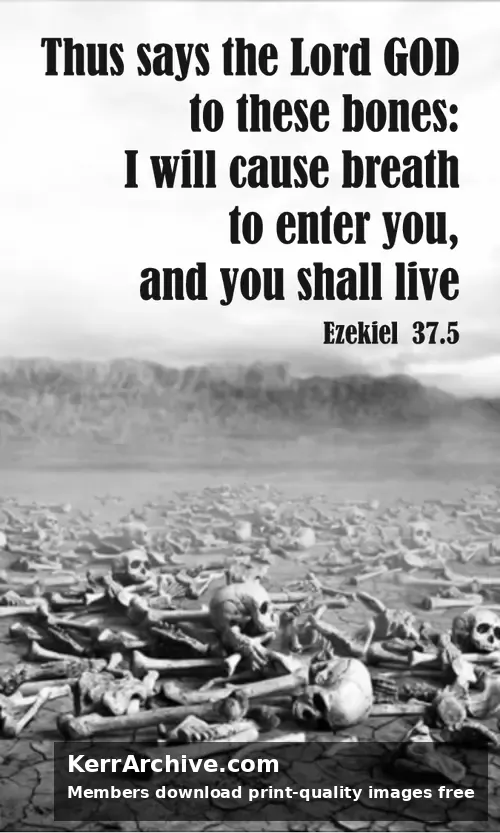 Pentecost — Ezekiel 37:5 (grayscale)