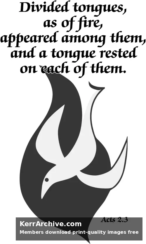 Pentecost — Acts 2:3 (grayscale)