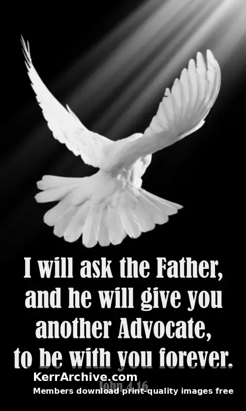 Pentecost — John 4:16 (grayscale)
